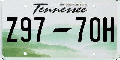TN license plate Z9770H