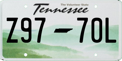 TN license plate Z9770L