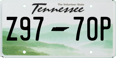 TN license plate Z9770P