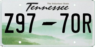 TN license plate Z9770R