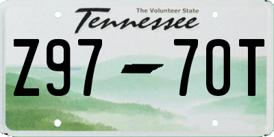 TN license plate Z9770T