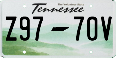 TN license plate Z9770V