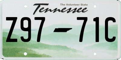 TN license plate Z9771C