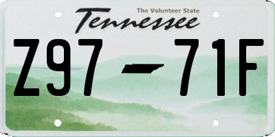 TN license plate Z9771F