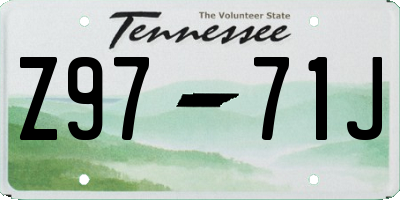 TN license plate Z9771J