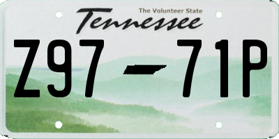 TN license plate Z9771P