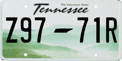 TN license plate Z9771R