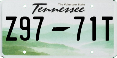 TN license plate Z9771T