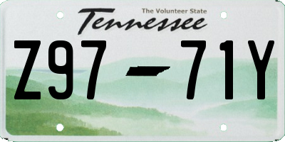 TN license plate Z9771Y