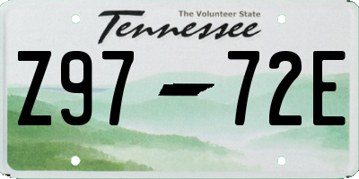 TN license plate Z9772E