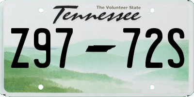 TN license plate Z9772S