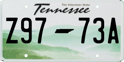 TN license plate Z9773A