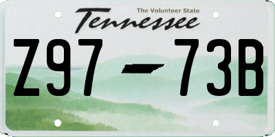 TN license plate Z9773B