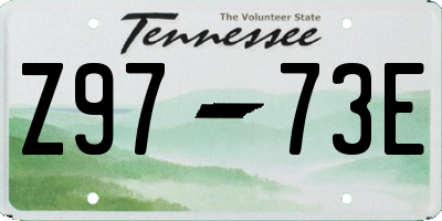 TN license plate Z9773E