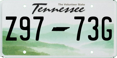 TN license plate Z9773G