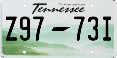 TN license plate Z9773I