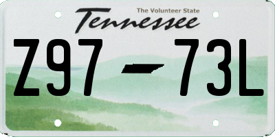 TN license plate Z9773L