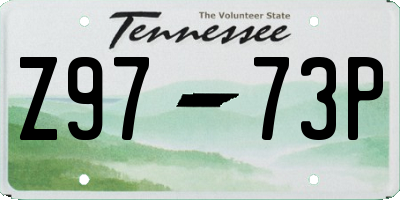 TN license plate Z9773P