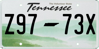 TN license plate Z9773X