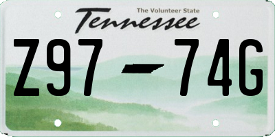 TN license plate Z9774G