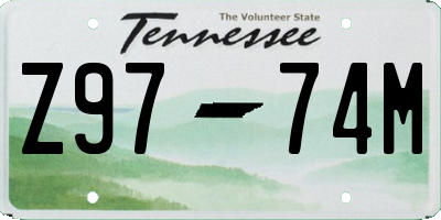 TN license plate Z9774M
