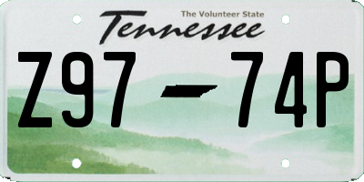 TN license plate Z9774P