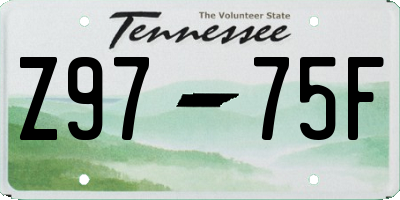 TN license plate Z9775F