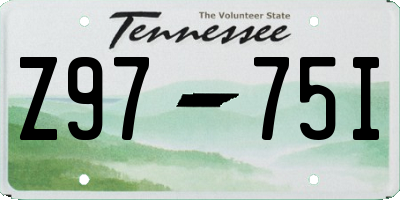 TN license plate Z9775I