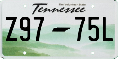 TN license plate Z9775L
