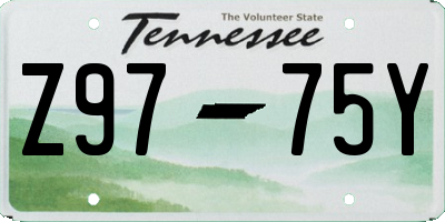 TN license plate Z9775Y