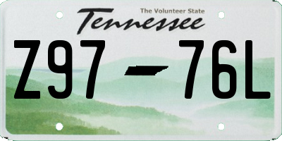 TN license plate Z9776L