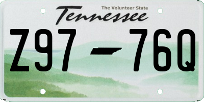 TN license plate Z9776Q