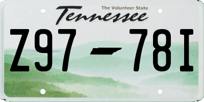 TN license plate Z9778I