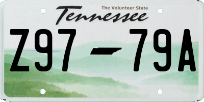 TN license plate Z9779A