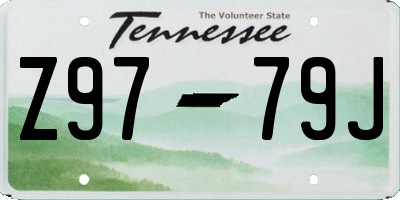 TN license plate Z9779J