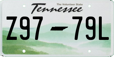 TN license plate Z9779L