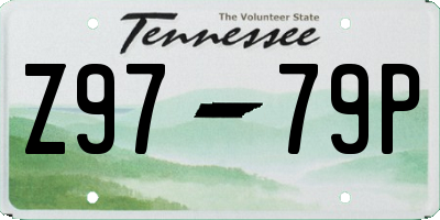 TN license plate Z9779P