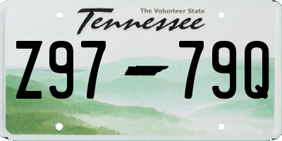 TN license plate Z9779Q