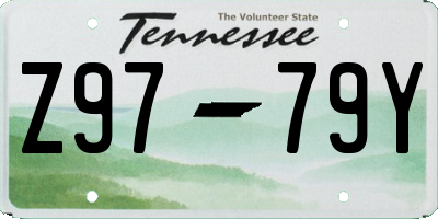 TN license plate Z9779Y