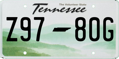 TN license plate Z9780G
