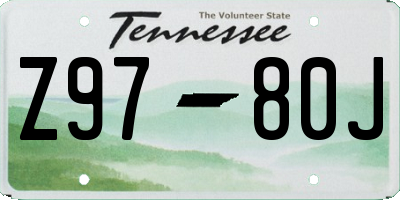 TN license plate Z9780J