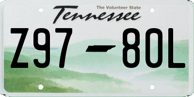 TN license plate Z9780L