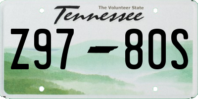 TN license plate Z9780S