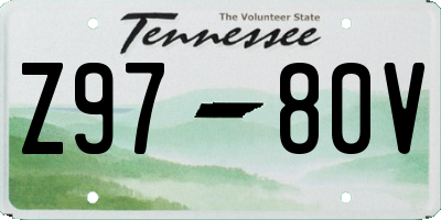 TN license plate Z9780V