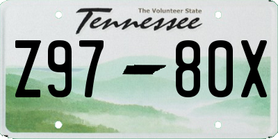 TN license plate Z9780X