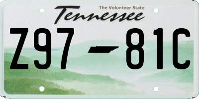 TN license plate Z9781C