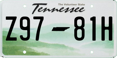 TN license plate Z9781H