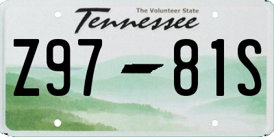 TN license plate Z9781S