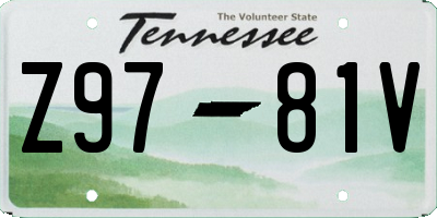 TN license plate Z9781V