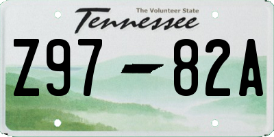 TN license plate Z9782A